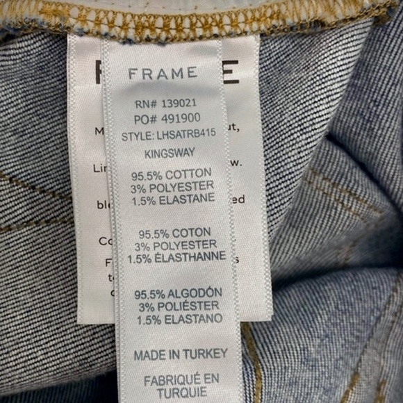 FRAME DENIM Le High Straight Jeans Asymetric Hem in Kingsway Size 31 - Picture 9 of 10